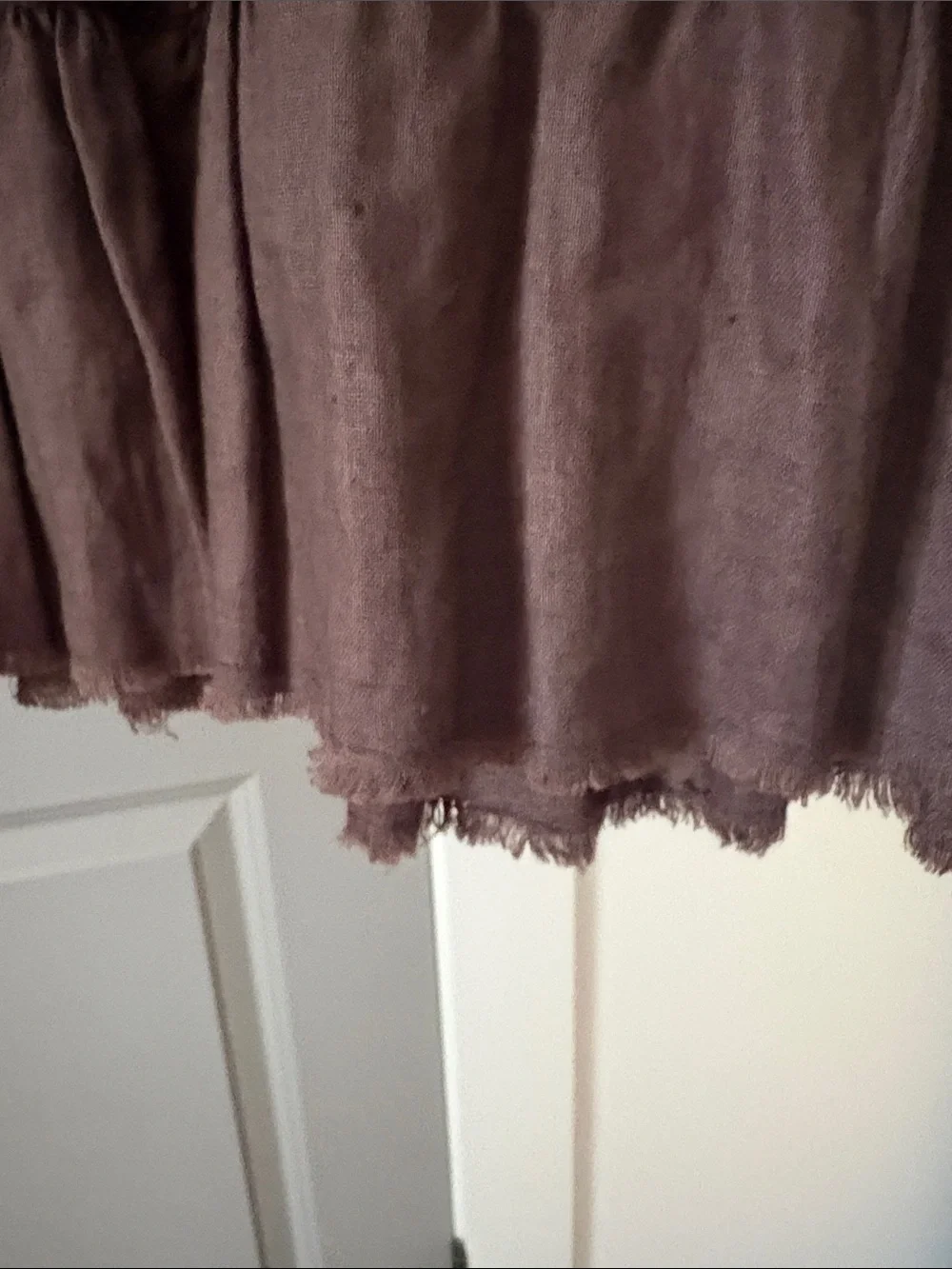 J. Crew Brown Ruffle-Hem Midi Skirt